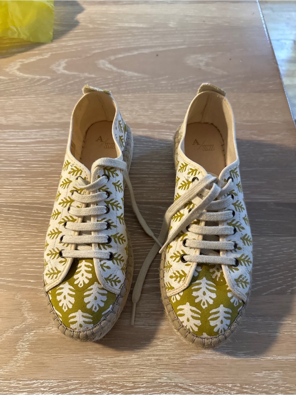 Anthropolgie Block Print Espadrille Sneakers 38